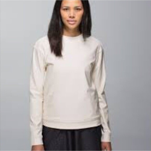 lululemon athletica Jackets & Blazers - LULULEMON ATHLETICA Departure Top In Ghost SIZE 10‎ Jacket Pullover Lined